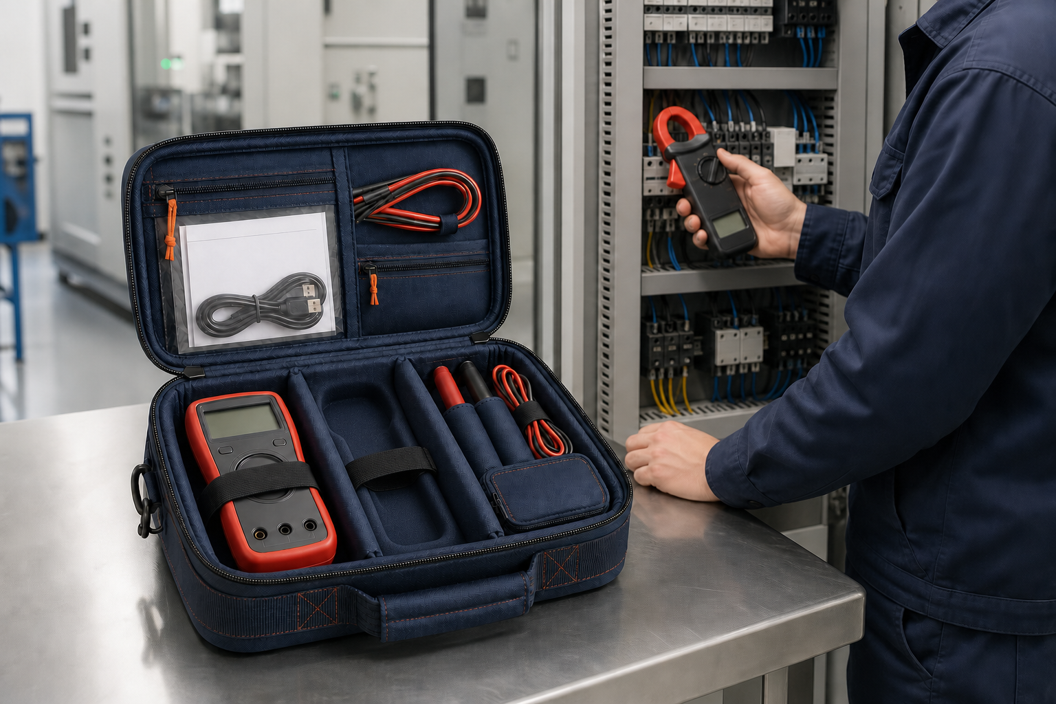 Concept custom soft case for field service test equipment